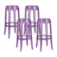 Modern Armless Backless Counter Stool Plastic Living Room Bar Stool with Plastic Pedal Purple 4 Piece Set Bar Stool(30"H) Clearhalo 'Bar Furniture' 'Bar Stools' 'bar_stools' 'furn' 'furn_bar_stools' 'furniture_bar_stools' 'Kitchen & Dining Furniture' 'kitchen&dining_furn' 'kitchen' 'kitchen_furn' Furniture' 4251045