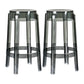 Modern Armless Backless Counter Stool Plastic Living Room Bar Stool with Plastic Pedal Smoke Gray 2 Piece Set Counter Stool(26"H) Clearhalo 'Bar Furniture' 'Bar Stools' 'bar_stools' 'furn' 'furn_bar_stools' 'furniture_bar_stools' 'Kitchen & Dining Furniture' 'kitchen&dining_furn' 'kitchen' 'kitchen_furn' Furniture' 4251047