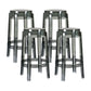 Modern Armless Backless Counter Stool Plastic Living Room Bar Stool with Plastic Pedal Smoke Gray 4 Piece Set Counter Stool(26"H) Clearhalo 'Bar Furniture' 'Bar Stools' 'bar_stools' 'furn' 'furn_bar_stools' 'furniture_bar_stools' 'Kitchen & Dining Furniture' 'kitchen&dining_furn' 'kitchen' 'kitchen_furn' Furniture' 4251048