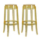 Modern Armless Backless Counter Stool Plastic Living Room Bar Stool with Plastic Pedal Yellow 2 Piece Set Bar Stool(30"H) Clearhalo 'Bar Furniture' 'Bar Stools' 'bar_stools' 'furn' 'furn_bar_stools' 'furniture_bar_stools' 'Kitchen & Dining Furniture' 'kitchen&dining_furn' 'kitchen' 'kitchen_furn' Furniture' 4251053