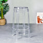 Modern Armless Backless Counter Stool Plastic Living Room Bar Stool with Plastic Pedal Clear 1 Piece Counter Stool(26"H) Clearhalo 'Bar Furniture' 'Bar Stools' 'bar_stools' 'furn' 'furn_bar_stools' 'furniture_bar_stools' 'Kitchen & Dining Furniture' 'kitchen&dining_furn' 'kitchen' 'kitchen_furn' Furniture' 4251055