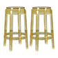 Modern Armless Backless Counter Stool Plastic Living Room Bar Stool with Plastic Pedal Yellow 2 Piece Set Counter Stool(26"H) Clearhalo 'Bar Furniture' 'Bar Stools' 'bar_stools' 'furn' 'furn_bar_stools' 'furniture_bar_stools' 'Kitchen & Dining Furniture' 'kitchen&dining_furn' 'kitchen' 'kitchen_furn' Furniture' 4251062