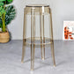 Modern Armless Backless Counter Stool Plastic Living Room Bar Stool with Plastic Pedal Amber 1 Piece Bar Stool(30"H) Clearhalo 'Bar Furniture' 'Bar Stools' 'bar_stools' 'furn' 'furn_bar_stools' 'furniture_bar_stools' 'Kitchen & Dining Furniture' 'kitchen&dining_furn' 'kitchen' 'kitchen_furn' Furniture' 4251067