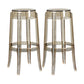 Modern Armless Backless Counter Stool Plastic Living Room Bar Stool with Plastic Pedal Amber 2 Piece Set Bar Stool(30"H) Clearhalo 'Bar Furniture' 'Bar Stools' 'bar_stools' 'furn' 'furn_bar_stools' 'furniture_bar_stools' 'Kitchen & Dining Furniture' 'kitchen&dining_furn' 'kitchen' 'kitchen_furn' Furniture' 4251068