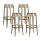Modern Armless Backless Counter Stool Plastic Living Room Bar Stool with Plastic Pedal Amber 4 Piece Set Bar Stool(30"H) Clearhalo 'Bar Furniture' 'Bar Stools' 'bar_stools' 'furn' 'furn_bar_stools' 'furniture_bar_stools' 'Kitchen & Dining Furniture' 'kitchen&dining_furn' 'kitchen' 'kitchen_furn' Furniture' 4251069