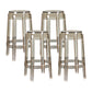 Modern Armless Backless Counter Stool Plastic Living Room Bar Stool with Plastic Pedal Amber 4 Piece Set Counter Stool(26"H) Clearhalo 'Bar Furniture' 'Bar Stools' 'bar_stools' 'furn' 'furn_bar_stools' 'furniture_bar_stools' 'Kitchen & Dining Furniture' 'kitchen&dining_furn' 'kitchen' 'kitchen_furn' Furniture' 4251081