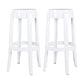Modern Armless Backless Counter Stool Plastic Living Room Bar Stool with Plastic Pedal White 2 Piece Set Bar Stool(30"H) Clearhalo 'Bar Furniture' 'Bar Stools' 'bar_stools' 'furn' 'furn_bar_stools' 'furniture_bar_stools' 'Kitchen & Dining Furniture' 'kitchen&dining_furn' 'kitchen' 'kitchen_furn' Furniture' 4251086