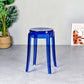 Modern Armless Backless Counter Stool Plastic Living Room Bar Stool with Plastic Pedal Dark Blue 1 Piece Short Stool(18"H) Clearhalo 'Bar Furniture' 'Bar Stools' 'bar_stools' 'furn' 'furn_bar_stools' 'furniture_bar_stools' 'Kitchen & Dining Furniture' 'kitchen&dining_furn' 'kitchen' 'kitchen_furn' Furniture' 4251088
