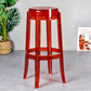 Modern Armless Backless Counter Stool Plastic Living Room Bar Stool with Plastic Pedal Red 1 Piece Bar Stool(30"H) Clearhalo 'Bar Furniture' 'Bar Stools' 'bar_stools' 'furn' 'furn_bar_stools' 'furniture_bar_stools' 'Kitchen & Dining Furniture' 'kitchen&dining_furn' 'kitchen' 'kitchen_furn' Furniture' 4251091