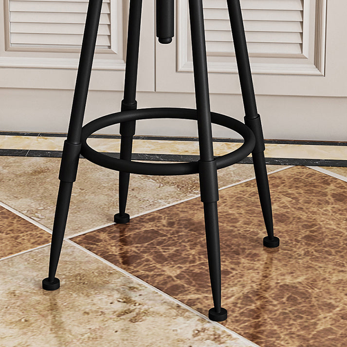 Industrial Armless Liftable Counter Stool Iron Restaurant Bar Stool with Pedal Clearhalo 'Bar Furniture' 'Bar Stools' 'bar_stools' 'furn' 'furn_bar_stools' 'furniture_bar_stools' 'Kitchen & Dining Furniture' 'kitchen&dining_furn' 'kitchen' 'kitchen_furn' Furniture' 4251106