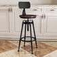 Industrial Armless Liftable Counter Stool Iron Restaurant Bar Stool with Pedal With Back 1 Piece Non-Upholstered Clearhalo 'Bar Furniture' 'Bar Stools' 'bar_stools' 'furn' 'furn_bar_stools' 'furniture_bar_stools' 'Kitchen & Dining Furniture' 'kitchen&dining_furn' 'kitchen' 'kitchen_furn' Furniture' 4251113