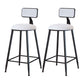 Modern Armless Backrest Counter Stool Iron Household Bar Stool with Velvet Cushion White 2 Piece Set Counter Stool(26"H) Clearhalo 'Bar Furniture' 'Bar Stools' 'bar_stools' 'furn' 'furn_bar_stools' 'furniture_bar_stools' 'Kitchen & Dining Furniture' 'kitchen&dining_furn' 'kitchen' 'kitchen_furn' Furniture' 4251125