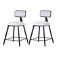 Modern Armless Backrest Counter Stool Iron Household Bar Stool with Velvet Cushion White 2 Piece Set Short Stool(18"H) Clearhalo 'Bar Furniture' 'Bar Stools' 'bar_stools' 'furn' 'furn_bar_stools' 'furniture_bar_stools' 'Kitchen & Dining Furniture' 'kitchen&dining_furn' 'kitchen' 'kitchen_furn' Furniture' 4251139