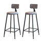 Modern Armless Backrest Counter Stool Iron Household Bar Stool with Velvet Cushion Gray 2 Piece Set Bar Stool(30"H) Clearhalo 'Bar Furniture' 'Bar Stools' 'bar_stools' 'furn' 'furn_bar_stools' 'furniture_bar_stools' 'Kitchen & Dining Furniture' 'kitchen&dining_furn' 'kitchen' 'kitchen_furn' Furniture' 4251154