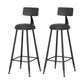 Modern Armless Backrest Counter Stool Iron Milk Tea Shop Bar Stool with Leather Cushion Black 2 Piece Set Bar Stool(30"H) Clearhalo 'Bar Furniture' 'Bar Stools' 'bar_stools' 'furn' 'furn_bar_stools' 'furniture_bar_stools' 'Kitchen & Dining Furniture' 'kitchen&dining_furn' 'kitchen' 'kitchen_furn' Furniture' 4251208
