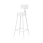 Modern Armless Backrest Counter Stool Iron Milk Tea Shop Bar Stool with Leather Cushion White 1 Piece Bar Stool(30"H) Clearhalo 'Bar Furniture' 'Bar Stools' 'bar_stools' 'furn' 'furn_bar_stools' 'furniture_bar_stools' 'Kitchen & Dining Furniture' 'kitchen&dining_furn' 'kitchen' 'kitchen_furn' Furniture' 4251216