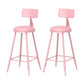 Modern Armless Backrest Counter Stool Iron Milk Tea Shop Bar Stool with Leather Cushion Pink 2 Piece Set Counter Stool(26"H) Clearhalo 'Bar Furniture' 'Bar Stools' 'bar_stools' 'furn' 'furn_bar_stools' 'furniture_bar_stools' 'Kitchen & Dining Furniture' 'kitchen&dining_furn' 'kitchen' 'kitchen_furn' Furniture' 4251220