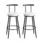 Glam Metal Upholstered Barstool Indoor Bar Stool with Iron Legs Black White 2 Piece Set Clearhalo 'Bar Furniture' 'Bar Stools' 'bar_stools' 'furn' 'furn_bar_stools' 'furniture_bar_stools' 'Kitchen & Dining Furniture' 'kitchen&dining_furn' 'kitchen' 'kitchen_furn' Furniture' 4251234