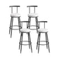 Glam Metal Upholstered Barstool Indoor Bar Stool with Iron Legs Black White 4 Piece Set Clearhalo 'Bar Furniture' 'Bar Stools' 'bar_stools' 'furn' 'furn_bar_stools' 'furniture_bar_stools' 'Kitchen & Dining Furniture' 'kitchen&dining_furn' 'kitchen' 'kitchen_furn' Furniture' 4251236