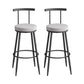Glam Metal Upholstered Barstool Indoor Bar Stool with Iron Legs Black Gray 2 Piece Set Clearhalo 'Bar Furniture' 'Bar Stools' 'bar_stools' 'furn' 'furn_bar_stools' 'furniture_bar_stools' 'Kitchen & Dining Furniture' 'kitchen&dining_furn' 'kitchen' 'kitchen_furn' Furniture' 4251241