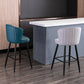 Contemporary Metal Upholstered Barstool Indoor Bar Stool with Iron Legs and Low Back Clearhalo 'Bar Furniture' 'Bar Stools' 'bar_stools' 'furn' 'furn_bar_stools' 'furniture_bar_stools' 'Kitchen & Dining Furniture' 'kitchen&dining_furn' 'kitchen' 'kitchen_furn' Furniture' 4251264