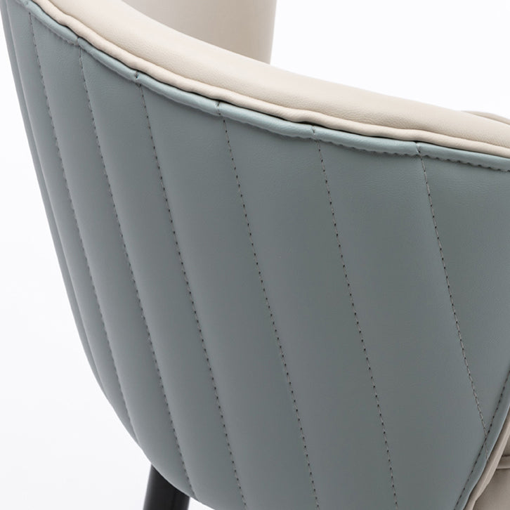 Contemporary Metal Upholstered Barstool Indoor Bar Stool with Iron Legs and Low Back Clearhalo 'Bar Furniture' 'Bar Stools' 'bar_stools' 'furn' 'furn_bar_stools' 'furniture_bar_stools' 'Kitchen & Dining Furniture' 'kitchen&dining_furn' 'kitchen' 'kitchen_furn' Furniture' 4251269