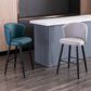 Contemporary Metal Upholstered Barstool Indoor Bar Stool with Iron Legs and Low Back Clearhalo 'Bar Furniture' 'Bar Stools' 'bar_stools' 'furn' 'furn_bar_stools' 'furniture_bar_stools' 'Kitchen & Dining Furniture' 'kitchen&dining_furn' 'kitchen' 'kitchen_furn' Furniture' 4251273