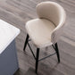 Contemporary Metal Upholstered Barstool Indoor Bar Stool with Iron Legs and Low Back Clearhalo 'Bar Furniture' 'Bar Stools' 'bar_stools' 'furn' 'furn_bar_stools' 'furniture_bar_stools' 'Kitchen & Dining Furniture' 'kitchen&dining_furn' 'kitchen' 'kitchen_furn' Furniture' 4251276