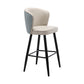 Contemporary Metal Upholstered Barstool Indoor Bar Stool with Iron Legs and Low Back Blue-White 1 Piece Counter Stool(26"H) Clearhalo 'Bar Furniture' 'Bar Stools' 'bar_stools' 'furn' 'furn_bar_stools' 'furniture_bar_stools' 'Kitchen & Dining Furniture' 'kitchen&dining_furn' 'kitchen' 'kitchen_furn' Furniture' 4251289
