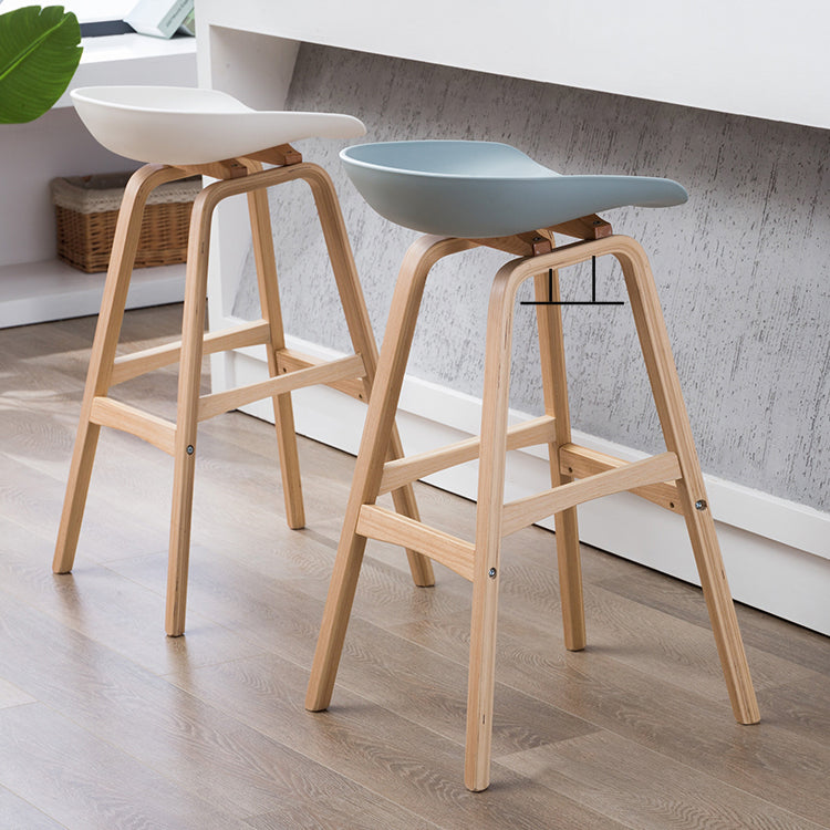 Modern Backless Barstool Indoor Wood Bar Stool with Acrylic Seat Clearhalo 'Bar Furniture' 'Bar Stools' 'bar_stools' 'furn' 'furn_bar_stools' 'furniture_bar_stools' 'Kitchen & Dining Furniture' 'kitchen&dining_furn' 'kitchen' 'kitchen_furn' Furniture' 4251318