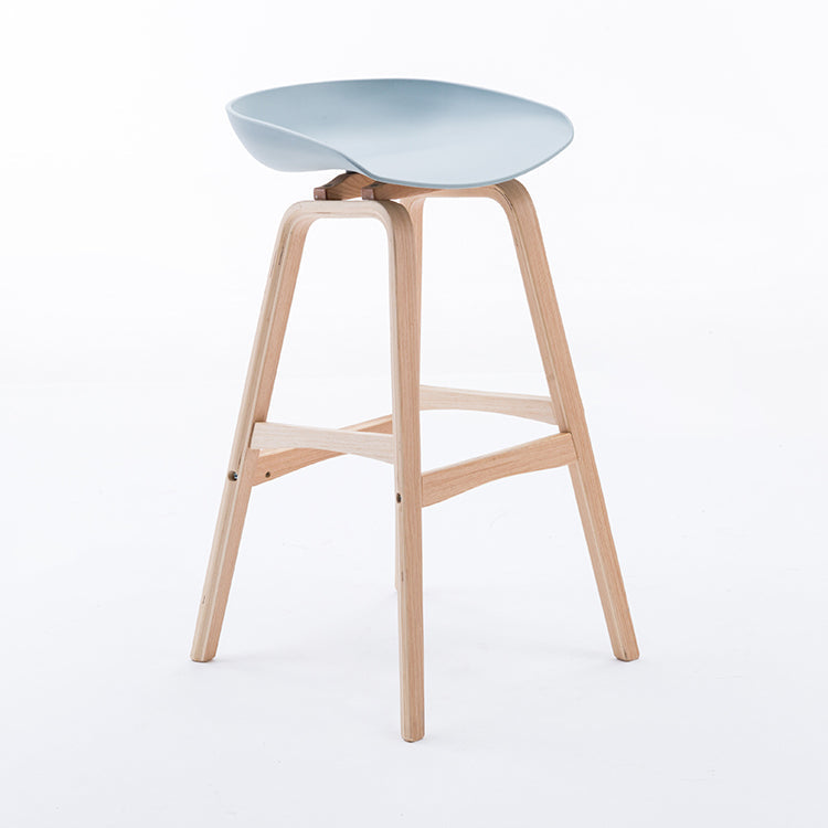 Modern Backless Barstool Indoor Wood Bar Stool with Acrylic Seat Clearhalo 'Bar Furniture' 'Bar Stools' 'bar_stools' 'furn' 'furn_bar_stools' 'furniture_bar_stools' 'Kitchen & Dining Furniture' 'kitchen&dining_furn' 'kitchen' 'kitchen_furn' Furniture' 4251324