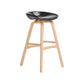 Modern Backless Barstool Indoor Wood Bar Stool with Acrylic Seat Matte Black 1 Piece Bar Stool(30"H) Clearhalo 'Bar Furniture' 'Bar Stools' 'bar_stools' 'furn' 'furn_bar_stools' 'furniture_bar_stools' 'Kitchen & Dining Furniture' 'kitchen&dining_furn' 'kitchen' 'kitchen_furn' Furniture' 4251331