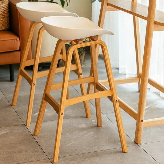 Modern Backless Barstool Indoor Wood Bar Stool with Acrylic Seat Clearhalo 'Bar Furniture' 'Bar Stools' 'bar_stools' 'furn' 'furn_bar_stools' 'furniture_bar_stools' 'Kitchen & Dining Furniture' 'kitchen&dining_furn' 'kitchen' 'kitchen_furn' Furniture' 4251332