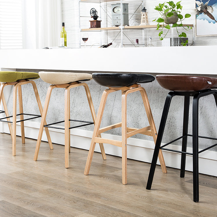 Modern Backless Barstool Indoor Wood Bar Stool with Acrylic Seat Clearhalo 'Bar Furniture' 'Bar Stools' 'bar_stools' 'furn' 'furn_bar_stools' 'furniture_bar_stools' 'Kitchen & Dining Furniture' 'kitchen&dining_furn' 'kitchen' 'kitchen_furn' Furniture' 4251336