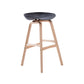 Modern Backless Barstool Indoor Wood Bar Stool with Acrylic Seat Black 1 Piece Bar Stool(30"H) Clearhalo 'Bar Furniture' 'Bar Stools' 'bar_stools' 'furn' 'furn_bar_stools' 'furniture_bar_stools' 'Kitchen & Dining Furniture' 'kitchen&dining_furn' 'kitchen' 'kitchen_furn' Furniture' 4251339