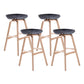 Modern Backless Barstool Indoor Wood Bar Stool with Acrylic Seat Black 4 Piece Set Bar Stool(30"H) Clearhalo 'Bar Furniture' 'Bar Stools' 'bar_stools' 'furn' 'furn_bar_stools' 'furniture_bar_stools' 'Kitchen & Dining Furniture' 'kitchen&dining_furn' 'kitchen' 'kitchen_furn' Furniture' 4251341