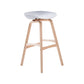 Modern Backless Barstool Indoor Wood Bar Stool with Acrylic Seat Grey 1 Piece Bar Stool(30"H) Clearhalo 'Bar Furniture' 'Bar Stools' 'bar_stools' 'furn' 'furn_bar_stools' 'furniture_bar_stools' 'Kitchen & Dining Furniture' 'kitchen&dining_furn' 'kitchen' 'kitchen_furn' Furniture' 4251345