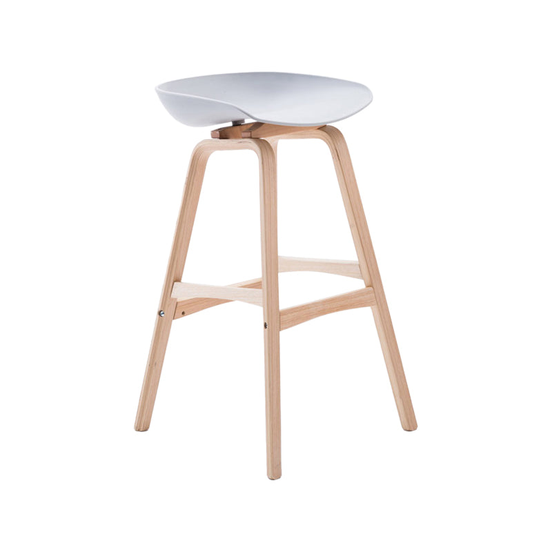 Modern Backless Barstool Indoor Wood Bar Stool with Acrylic Seat Grey 1 Piece Bar Stool(30"H) Clearhalo 'Bar Furniture' 'Bar Stools' 'bar_stools' 'furn' 'furn_bar_stools' 'furniture_bar_stools' 'Kitchen & Dining Furniture' 'kitchen&dining_furn' 'kitchen' 'kitchen_furn' Furniture' 4251345