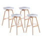Modern Backless Barstool Indoor Wood Bar Stool with Acrylic Seat Grey 4 Piece Set Bar Stool(30"H) Clearhalo 'Bar Furniture' 'Bar Stools' 'bar_stools' 'furn' 'furn_bar_stools' 'furniture_bar_stools' 'Kitchen & Dining Furniture' 'kitchen&dining_furn' 'kitchen' 'kitchen_furn' Furniture' 4251347