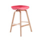 Modern Backless Barstool Indoor Wood Bar Stool with Acrylic Seat Red 1 Piece Counter Stool(26"H) Clearhalo 'Bar Furniture' 'Bar Stools' 'bar_stools' 'furn' 'furn_bar_stools' 'furniture_bar_stools' 'Kitchen & Dining Furniture' 'kitchen&dining_furn' 'kitchen' 'kitchen_furn' Furniture' 4251351