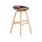 Modern Backless Barstool Indoor Wood Bar Stool with Acrylic Seat Brown 1 Piece Bar Stool(30"H) Clearhalo 'Bar Furniture' 'Bar Stools' 'bar_stools' 'furn' 'furn_bar_stools' 'furniture_bar_stools' 'Kitchen & Dining Furniture' 'kitchen&dining_furn' 'kitchen' 'kitchen_furn' Furniture' 4251354