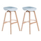 Modern Backless Barstool Indoor Wood Bar Stool with Acrylic Seat Silver Gray 2 Piece Set Bar Stool(30"H) Clearhalo 'Bar Furniture' 'Bar Stools' 'bar_stools' 'furn' 'furn_bar_stools' 'furniture_bar_stools' 'Kitchen & Dining Furniture' 'kitchen&dining_furn' 'kitchen' 'kitchen_furn' Furniture' 4251357