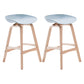 Modern Backless Barstool Indoor Wood Bar Stool with Acrylic Seat Silver Gray 2 Piece Set Counter Stool(26"H) Clearhalo 'Bar Furniture' 'Bar Stools' 'bar_stools' 'furn' 'furn_bar_stools' 'furniture_bar_stools' 'Kitchen & Dining Furniture' 'kitchen&dining_furn' 'kitchen' 'kitchen_furn' Furniture' 4251363