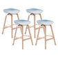 Modern Backless Barstool Indoor Wood Bar Stool with Acrylic Seat Silver Gray 4 Piece Set Counter Stool(26"H) Clearhalo 'Bar Furniture' 'Bar Stools' 'bar_stools' 'furn' 'furn_bar_stools' 'furniture_bar_stools' 'Kitchen & Dining Furniture' 'kitchen&dining_furn' 'kitchen' 'kitchen_furn' Furniture' 4251364