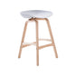 Modern Backless Barstool Indoor Wood Bar Stool with Acrylic Seat Grey 1 Piece Counter Stool(26"H) Clearhalo 'Bar Furniture' 'Bar Stools' 'bar_stools' 'furn' 'furn_bar_stools' 'furniture_bar_stools' 'Kitchen & Dining Furniture' 'kitchen&dining_furn' 'kitchen' 'kitchen_furn' Furniture' 4251365