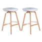 Modern Backless Barstool Indoor Wood Bar Stool with Acrylic Seat Grey 2 Piece Set Counter Stool(26"H) Clearhalo 'Bar Furniture' 'Bar Stools' 'bar_stools' 'furn' 'furn_bar_stools' 'furniture_bar_stools' 'Kitchen & Dining Furniture' 'kitchen&dining_furn' 'kitchen' 'kitchen_furn' Furniture' 4251366