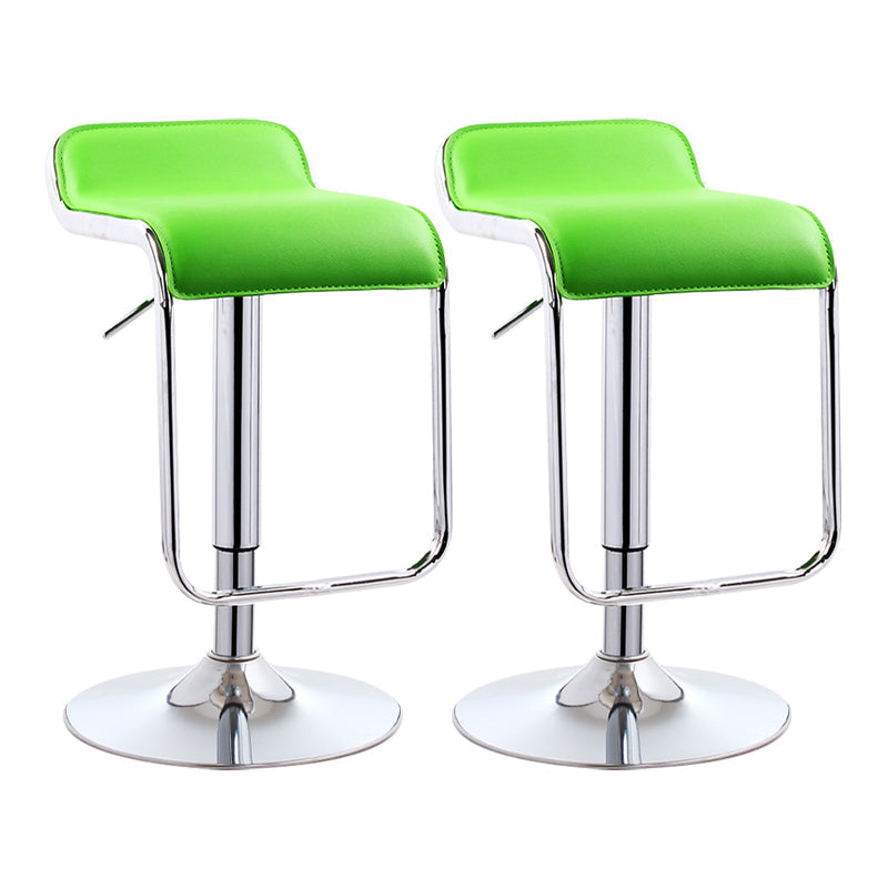 Modern Rectangular Bar Stool Footrest Indoor Adjustable Metal Counter Chair Fruit Green 2 Piece Set Clearhalo 'Bar Furniture' 'Bar Stools' 'bar_stools' 'furn' 'furn_bar_stools' 'furniture_bar_stools' 'Kitchen & Dining Furniture' 'kitchen&dining_furn' 'kitchen' 'kitchen_furn' Furniture' 4252509