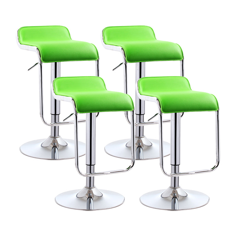 Modern Rectangular Bar Stool Footrest Indoor Adjustable Metal Counter Chair Fruit Green 4 Piece Set Clearhalo 'Bar Furniture' 'Bar Stools' 'bar_stools' 'furn' 'furn_bar_stools' 'furniture_bar_stools' 'Kitchen & Dining Furniture' 'kitchen&dining_furn' 'kitchen' 'kitchen_furn' Furniture' 4252511