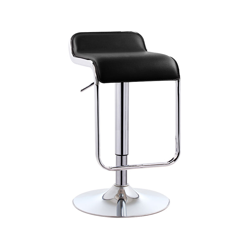Modern Rectangular Bar Stool Footrest Indoor Adjustable Metal Counter Chair Black 1 Piece Clearhalo 'Bar Furniture' 'Bar Stools' 'bar_stools' 'furn' 'furn_bar_stools' 'furniture_bar_stools' 'Kitchen & Dining Furniture' 'kitchen&dining_furn' 'kitchen' 'kitchen_furn' Furniture' 4252525