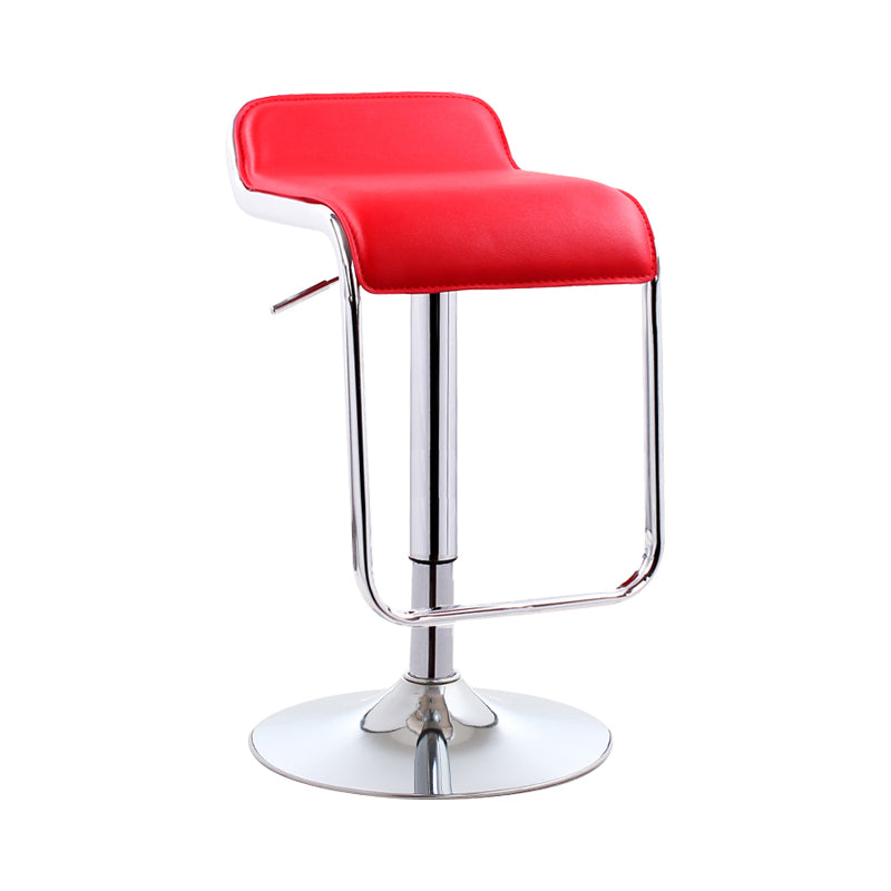 Modern Rectangular Bar Stool Footrest Indoor Adjustable Metal Counter Chair Red 1 Piece Clearhalo 'Bar Furniture' 'Bar Stools' 'bar_stools' 'furn' 'furn_bar_stools' 'furniture_bar_stools' 'Kitchen & Dining Furniture' 'kitchen&dining_furn' 'kitchen' 'kitchen_furn' Furniture' 4252528
